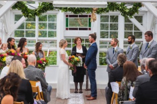 Ceremony in the conservatory